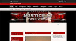 Desktop Screenshot of monticelloyouthfootball.com